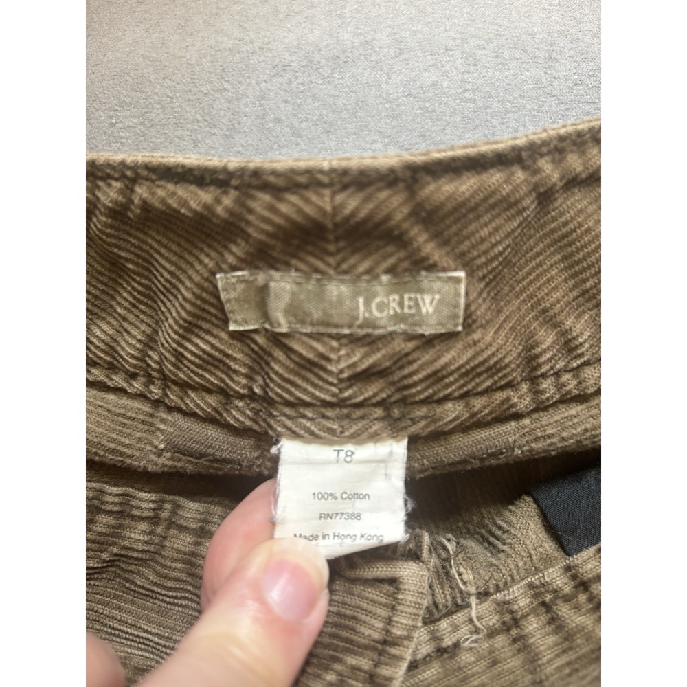 90s Vintage J. Crew Jeans Brown Corduroy Mid-Rise Boot Cut Sz 8 Indie Grunge - Picture 2 of 11
